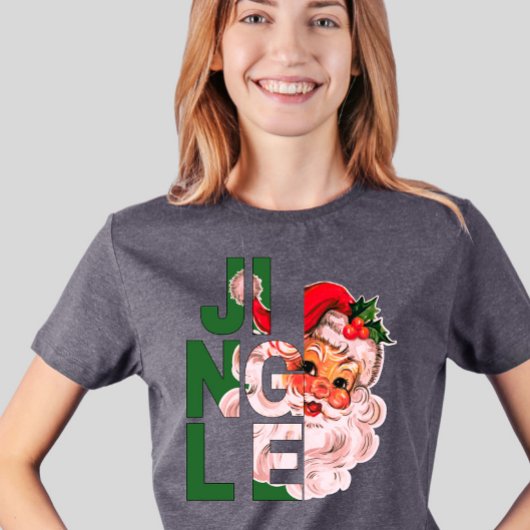 ヴィンテージ ベル サンタ クリスマス Tシャツ