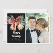 ヴィンテージ ベル フラット ホリデー カード (正面)