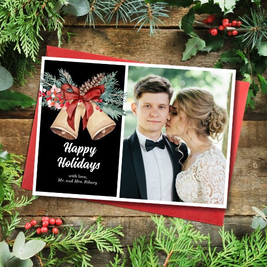 ヴィンテージ ベル フラット ホリデー カード