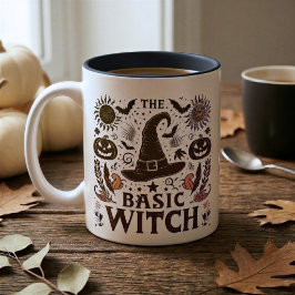 ヴィンテージ ベーシックウィッチ ハロウィン コーヒーマグ ツートーンマグカップ