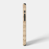 ヴィンテージ ベージュ 音符 iPhoneケース (左側面)