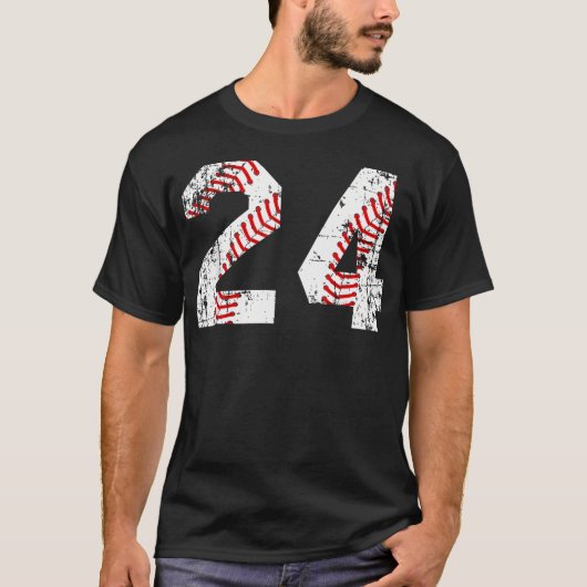 ヴィンテージ ベースボール24 ユニフォーム Tシャツ (正面)