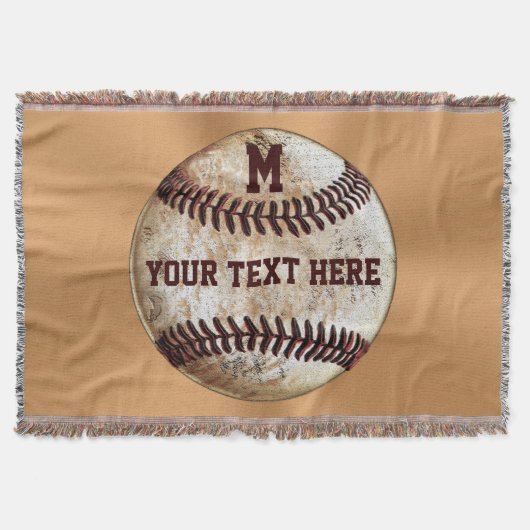 ヴィンテージ・ベースボール スローケット YOUR TEXT, モノグラム (正面)