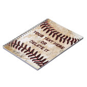 ヴィンテージ·ベースボール·ノパーソナライズされたートYOUR TEXT ノートブック (左側)