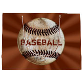 ヴィンテージ·ベーパーソナライズされたスボール·抱き枕のテキスト ラージペーパーバッグ (裏面)