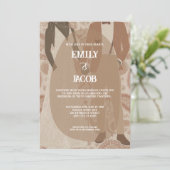 ヴィンテージ ペイズリー 恋のささやき ウェディング 招待状 (スタンド正面)