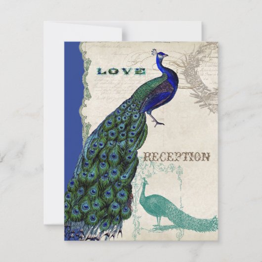 ヴィンテージ　ペコック5 - フォーマル　ウェディング　インビテーション 招待状 (正面)