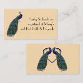 ヴィンテージ ペコック レジストリー インサート カード (正面/裏面)