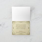 ヴィンテージ　ペコック　折り畳み　ウェディング　サンキューカード サンキューカード (内部)