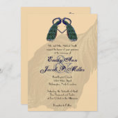 ヴィンテージ ペコック 結婚式招待状 招待状 (正面/裏面)