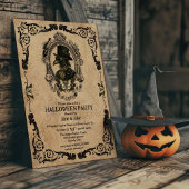 ヴィンテージ ペストドクター ゴシック ハロウィンパーティー 招待状