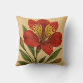 ヴィンテージ ペルビアのユリの花 クッション (裏面)