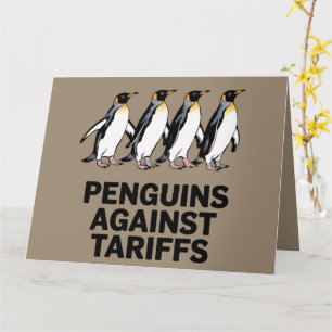 ヴィンテージ ペンギンが関税に抗議 面白い カード