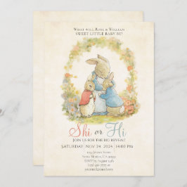 ヴィンテージ・ペーター・ザ・ラビットジェンダーが彼または彼女を明かす 招待状