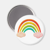 ヴィンテージ ペーパー カット レインボー アンド クラウズ マグネット (正面/裏面)