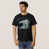 ヴィンテージ ホッキョクグマ, 北極海の生物 動物 Tシャツ (正面フル)