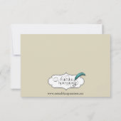 ヴィンテージ ホットエアバルーン ウェディング レセプション 招待状 (裏面)