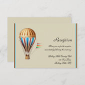 ヴィンテージ ホットエアバルーン ウェディング レセプション 招待状 (正面/裏面)
