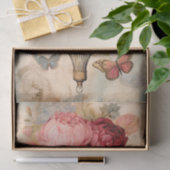 ヴィンテージ ホットエアバルーン フラワーズ ティッシュペーパー 薄葉紙 (ギフト)