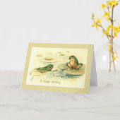 ヴィンテージ-ホッピン祝グバイから誕生日 カード (黄色い花)