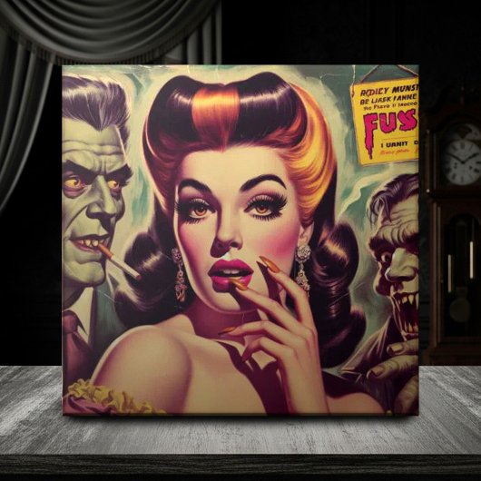 ヴィンテージ・ホラー・ゴスガール タイル