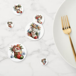 ヴィンテージ ホリデークリスマス ブーツ プレゼント コンフェッティ
