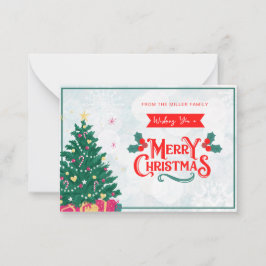 ヴィンテージ ホリデー オリジナル メリークリスマスカード ノートカード