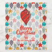 ヴィンテージ ホリデー クリスマス ツリー オーナメント ワインラベル (シングルラベル)