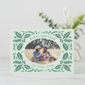 ヴィンテージ ホリーベリー オーバル フォト | ミントグリーン シーズンカード (スタンド正面)