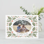 ヴィンテージ ホリーベリー オーバル フォト | 緑と赤 シーズンカード (スタンド正面)