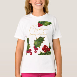 ヴィンテージ ホリー キッズ クリスマス Tシャツ