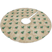 ヴィンテージ ホリー ダマスク パターン ブラッシュドポリエステルツリースカート (アングル)