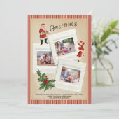 ヴィンテージ ホリー フォト コラージュ メリー クリスマス (スタンド正面)