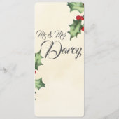 ヴィンテージ ホリー メニュー (裏面)