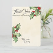 ヴィンテージ ホリー 感謝カード (スタンド正面)