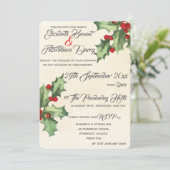 ヴィンテージ ホリー 結婚式招待状 招待状 (スタンド正面)