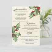 ヴィンテージ ホリー 追加情報カード 招待状 (スタンド正面)