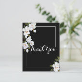 ヴィンテージ ホワイトローズ サンクス ポストカード (スタンド正面)