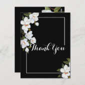 ヴィンテージ ホワイトローズ サンクス ポストカード (正面/裏面)