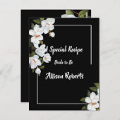 ヴィンテージ ホワイトローズ ブライダルシャワー ポストカード (正面/裏面)