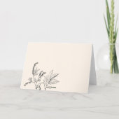 ヴィンテージ ホワイト ウェディング シャワー 感謝カード (裏面)