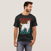 ヴィンテージ ホワイト ジャーマンシェパード Tシャツ (正面フル)