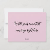 ヴィンテージ ホワイト ピンク ローズ ゴールデン ハート モノグラム シーズンカード (裏面)