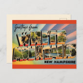 ヴィンテージ ホワイト マウンテンズ ニューハンプシャー州 ポストカード (正面/裏面)