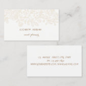 ヴィンテージ・ホワイト・レース 名刺 (正面/裏面)