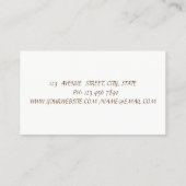 ヴィンテージ,ホワイト,レース 名刺 (裏面)