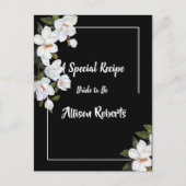 ヴィンテージ ホワイト ローズ ブライダル シャワー ポストカード (正面)