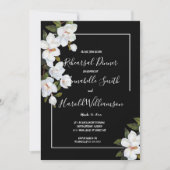 ヴィンテージ ホワイト ローズ リハーサル ディナー 招待状 (正面)