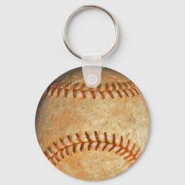 ヴィンテージ ホワイト 野球 赤いステッチ キーホルダー