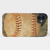 ヴィンテージ ホワイト 野球 赤いステッチ Case-Mate iPhoneケース (裏面(横))